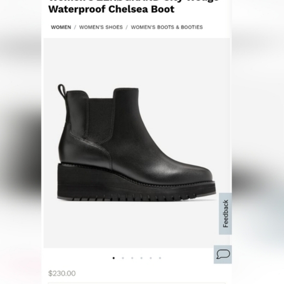 Cole Haan womens Zerogrand City Wedge Boot Waterproof Leather - Picture 9 of 12